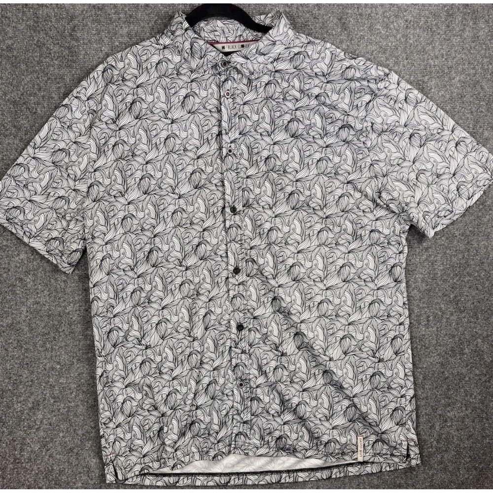 Black Clover Polo Shirt Men's 2XL Geometric Short Sleeve Stretch Golf Live Lucky